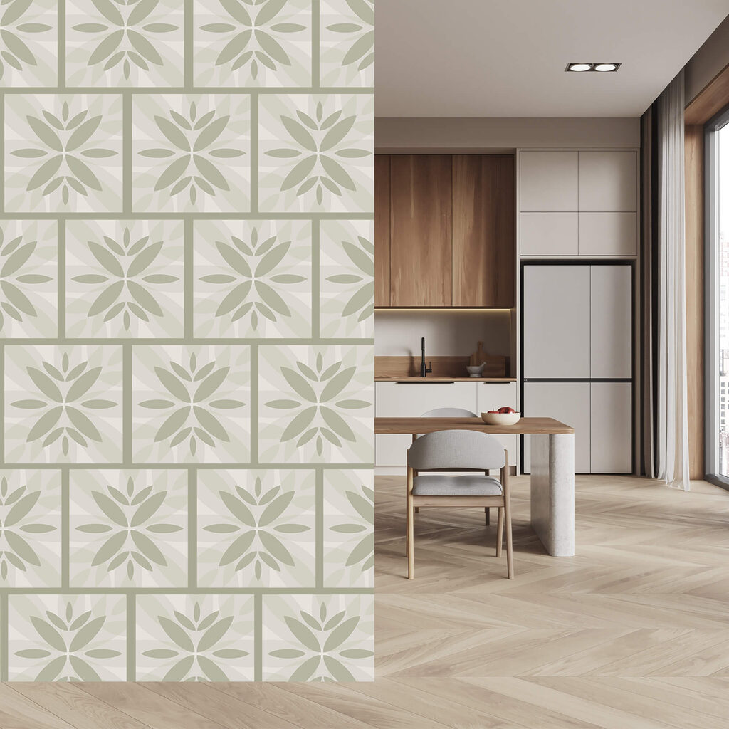 Vzor kvetov na stene