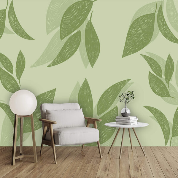 Vzor zelených listov