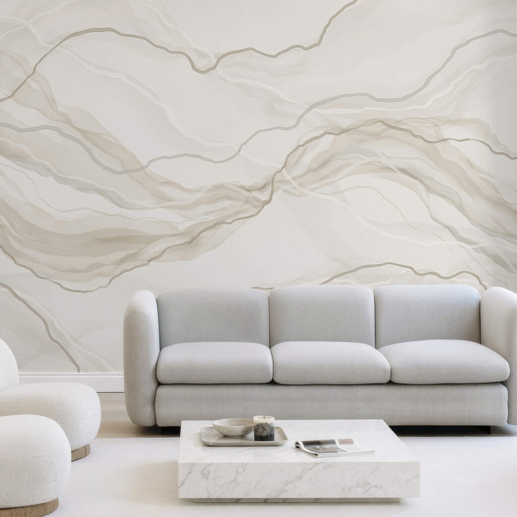 Biely a sivý mramorovaný povrch