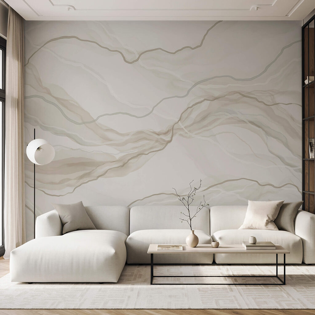 Biely a sivý mramorovaný povrch