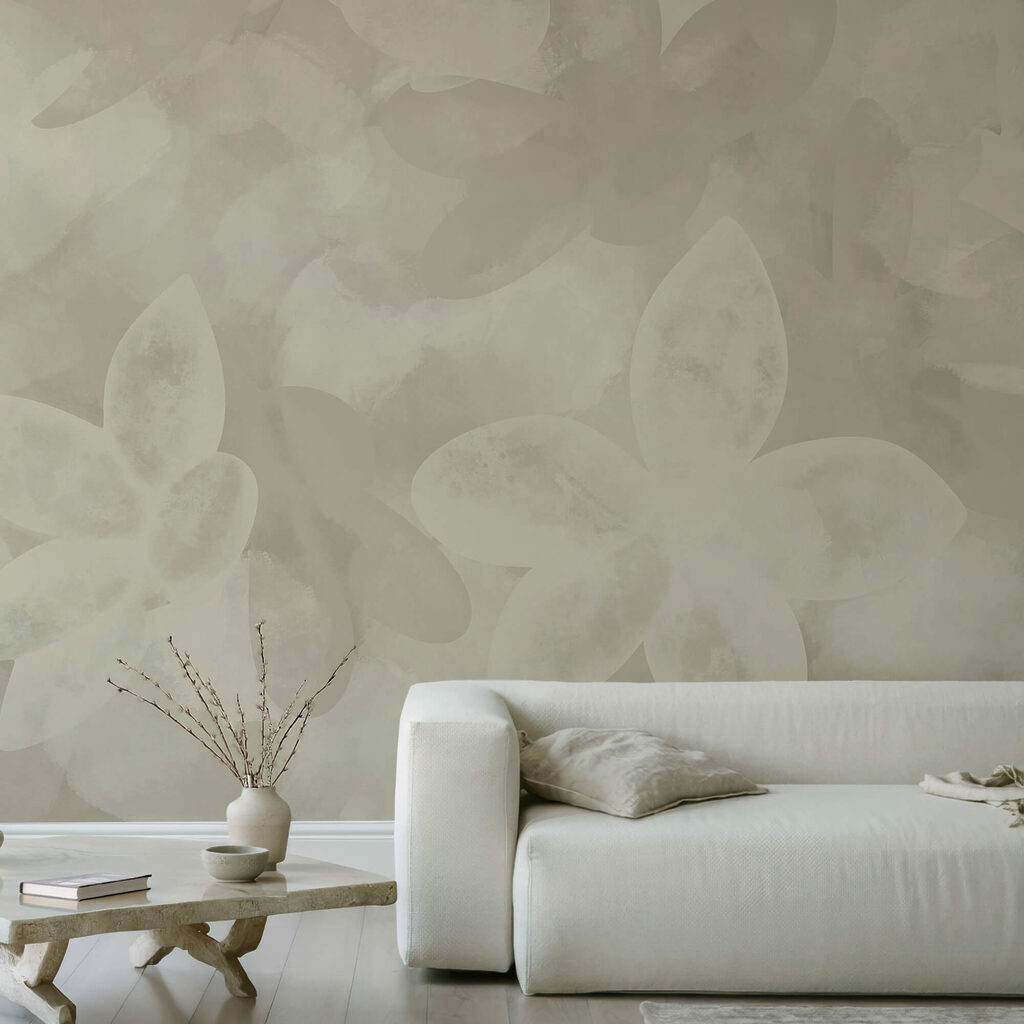 Biely kvetinový vzor