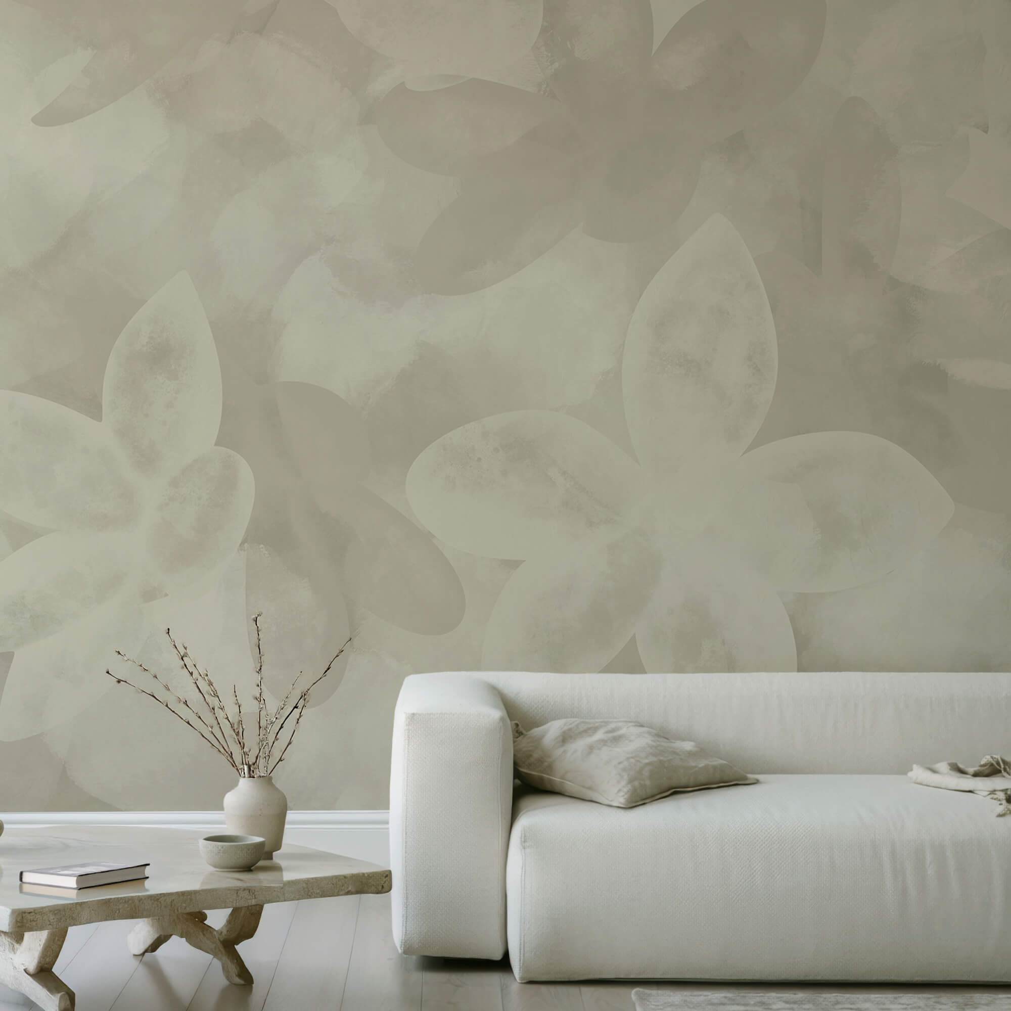 Biely kvetinový vzor