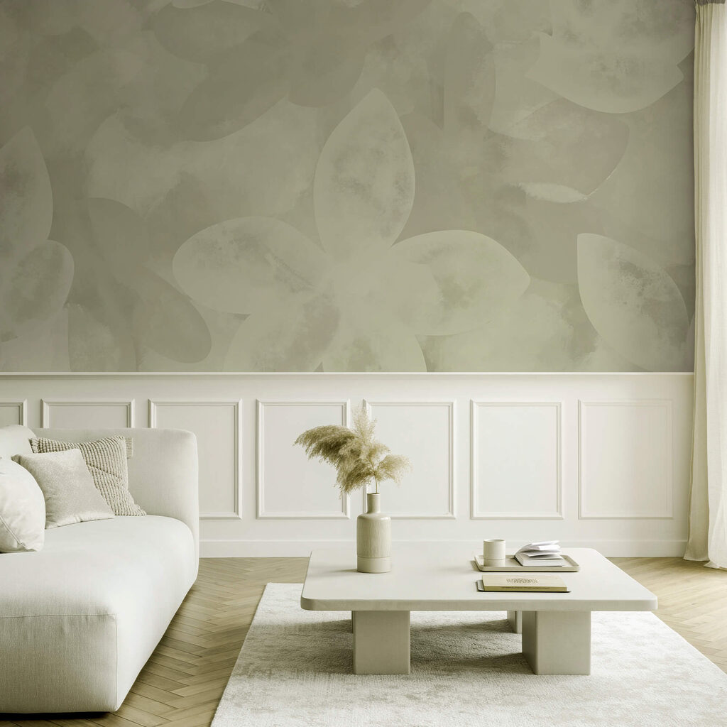 Biely kvetinový vzor