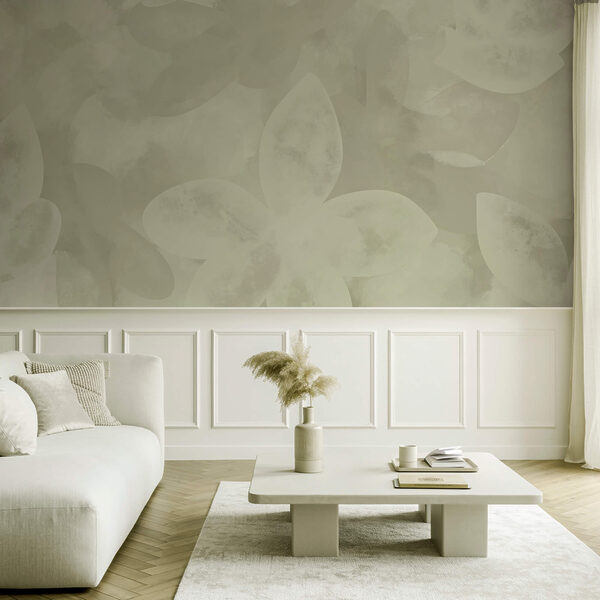 Biely kvetinový vzor