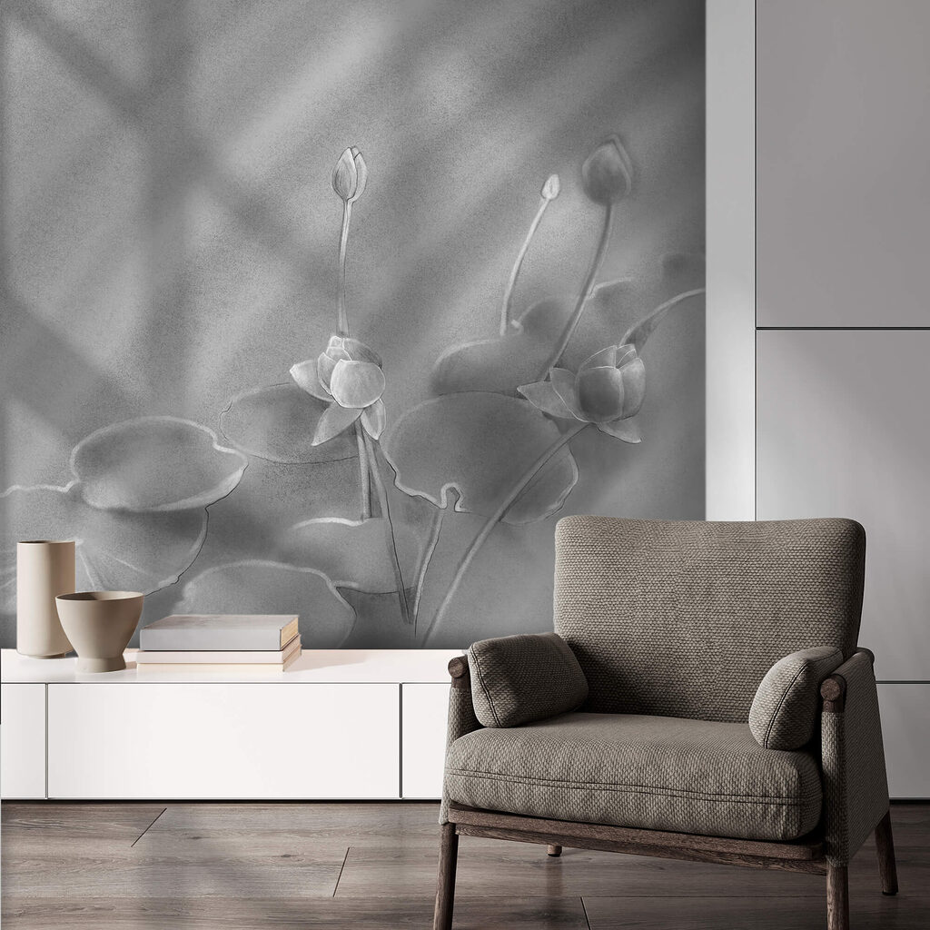 Kľudná scéna s leknínmi zachytená nádherným spôsobom