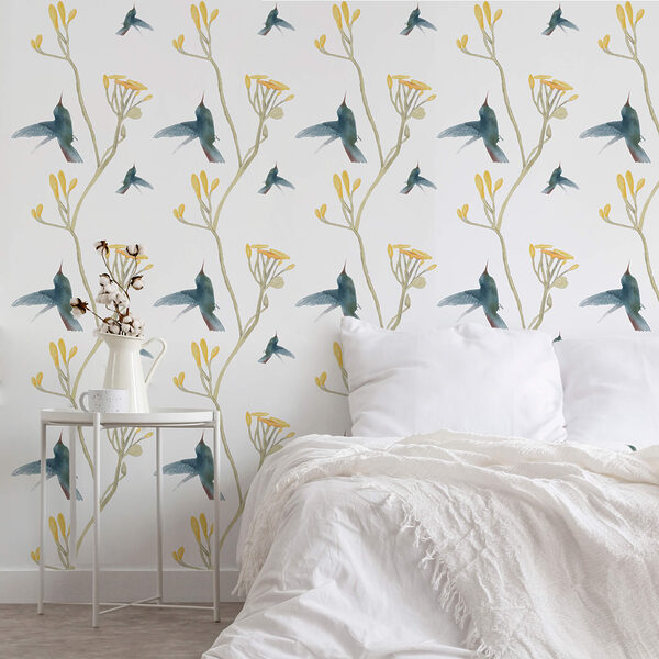 Vzor vtákov a kvetov