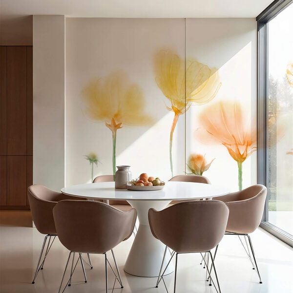 Skupina kvetov so svetlom