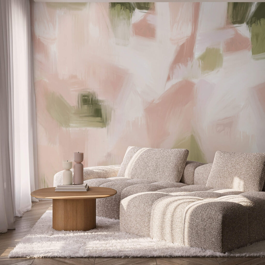 Abstraktné odtiene v jemných pastelových farbách