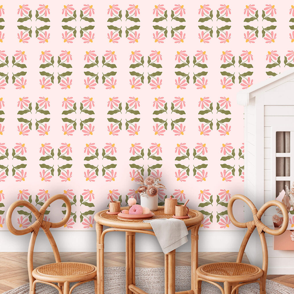 Vzor z kvetov a listov