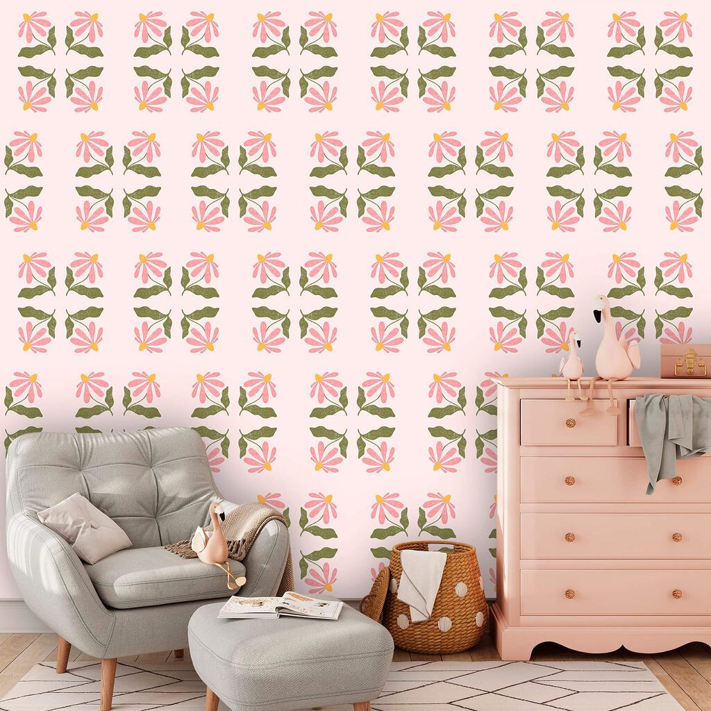 Vzor z kvetov a listov