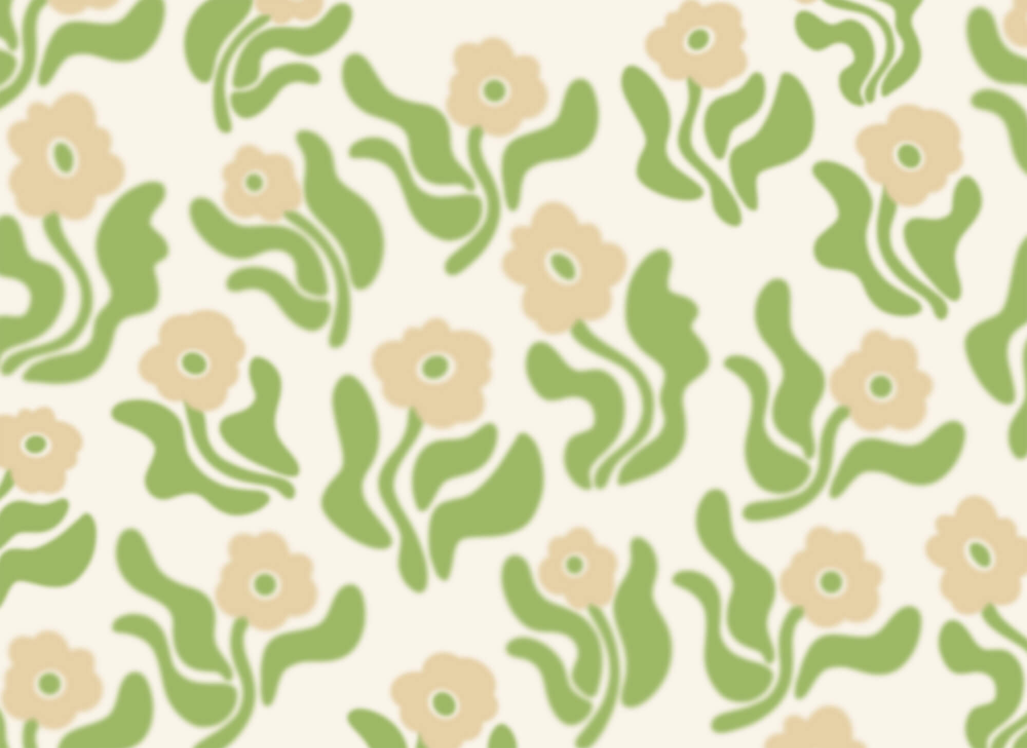 Pattern of flowers and leaves