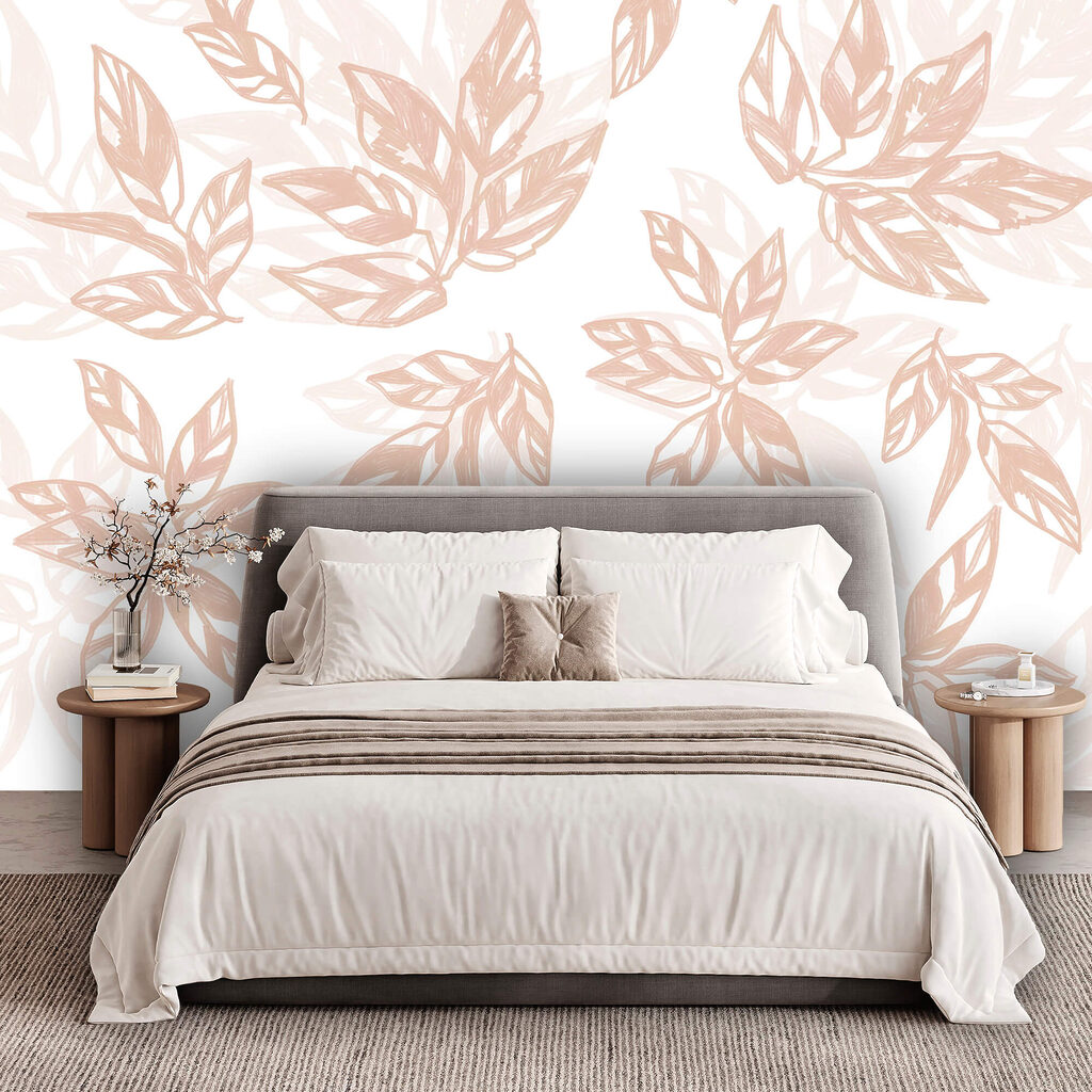 Vzor listov na bielom pozadí