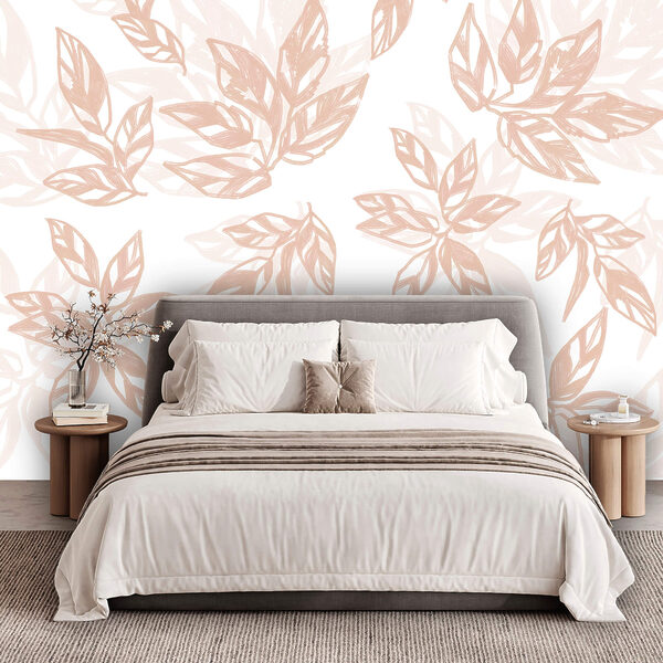 Vzor listov na bielom pozadí