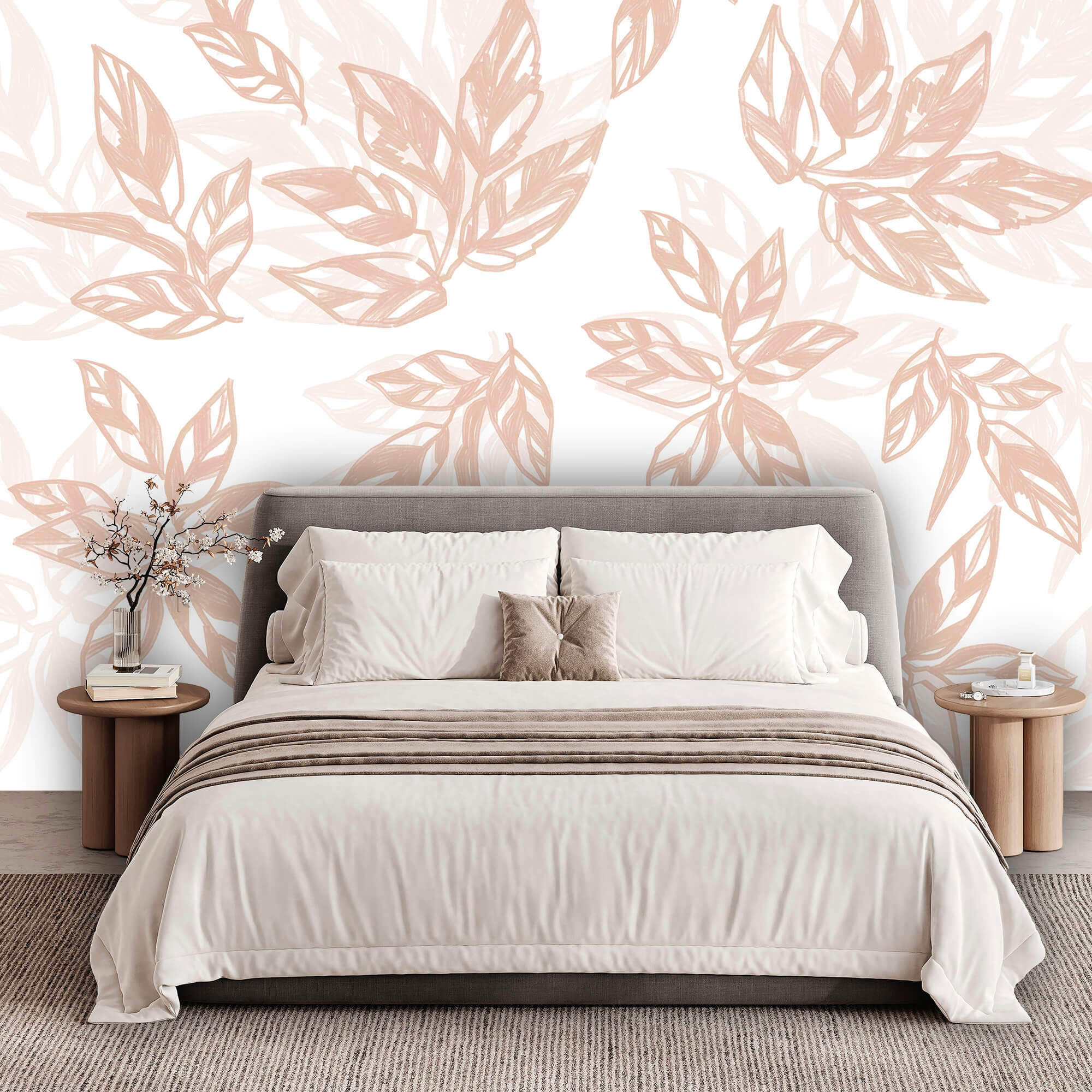 Vzor listov na bielom pozadí