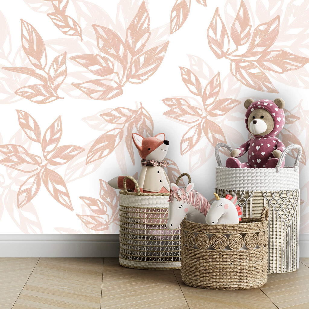 Vzor listov na bielom pozadí