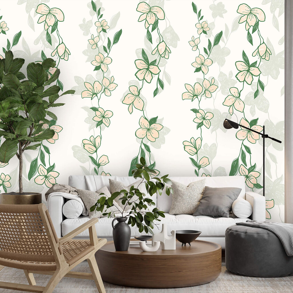 Vzor z kvetov a listov