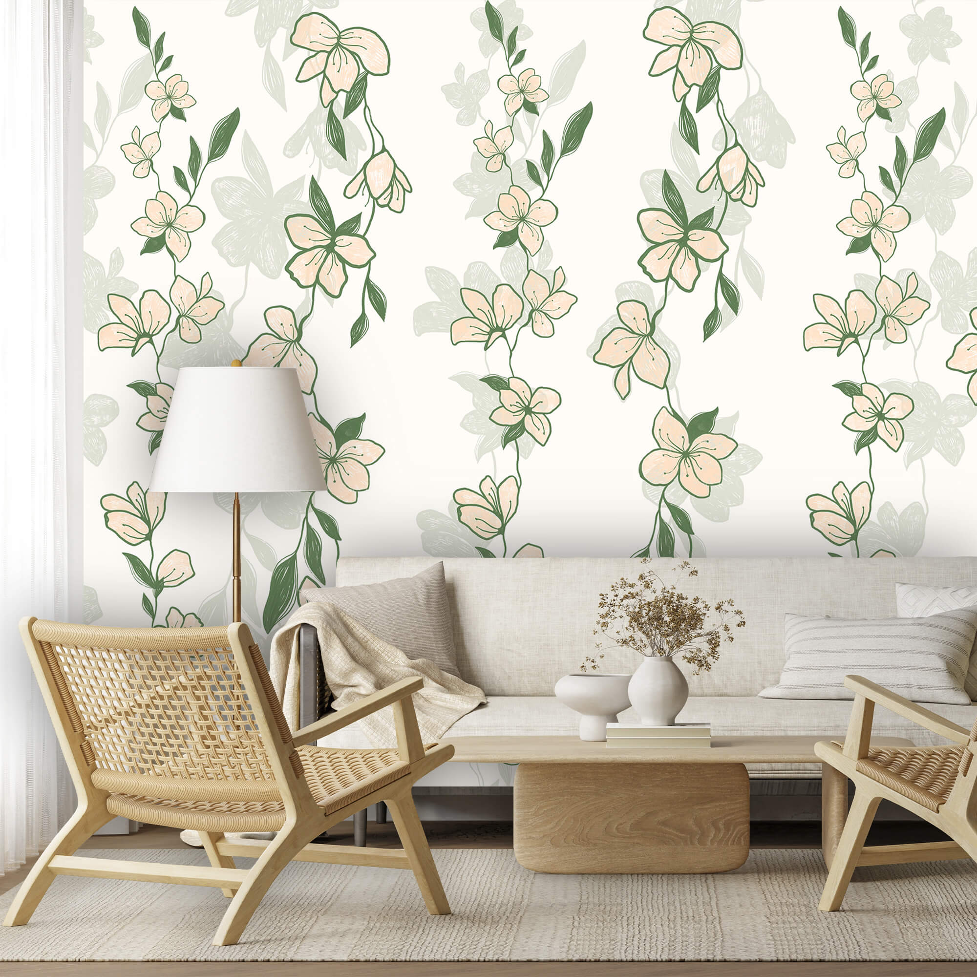 Vzor z kvetov a listov