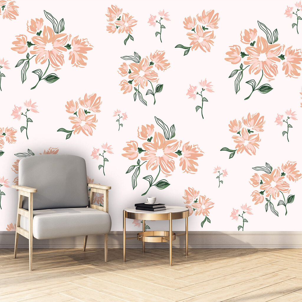 Vzor kvetov na bielom pozadí Vzor kvetov na bielom pozadí