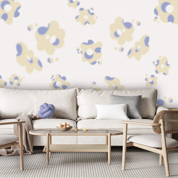 Vzor kvetov na bielom pozadí Vzor kvetov na bielom pozadí