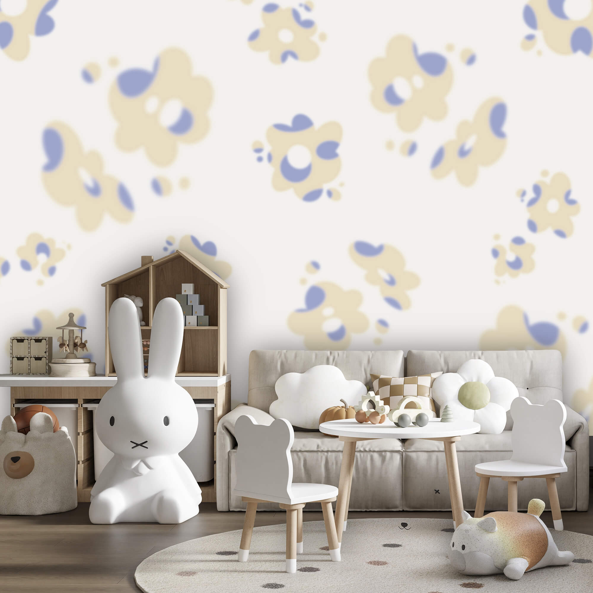 Vzor kvetov na bielom pozadí Vzor kvetov na bielom pozadí