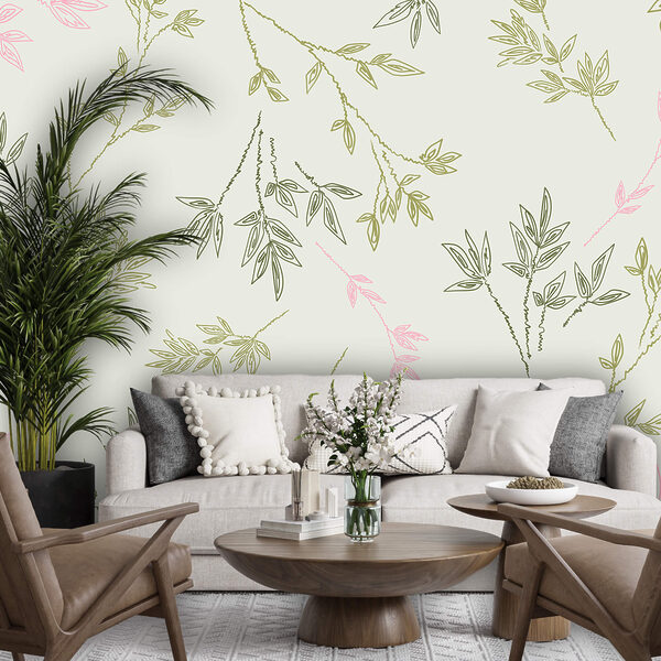 Vzor listov na bielom pozadí