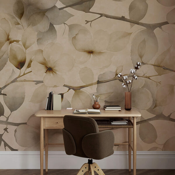 Jemné kvetinové motívy na tlmenom pozadí