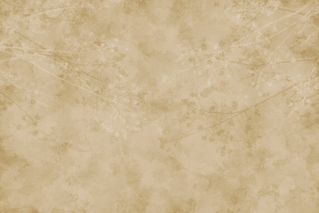 Beige background with branches and leaves