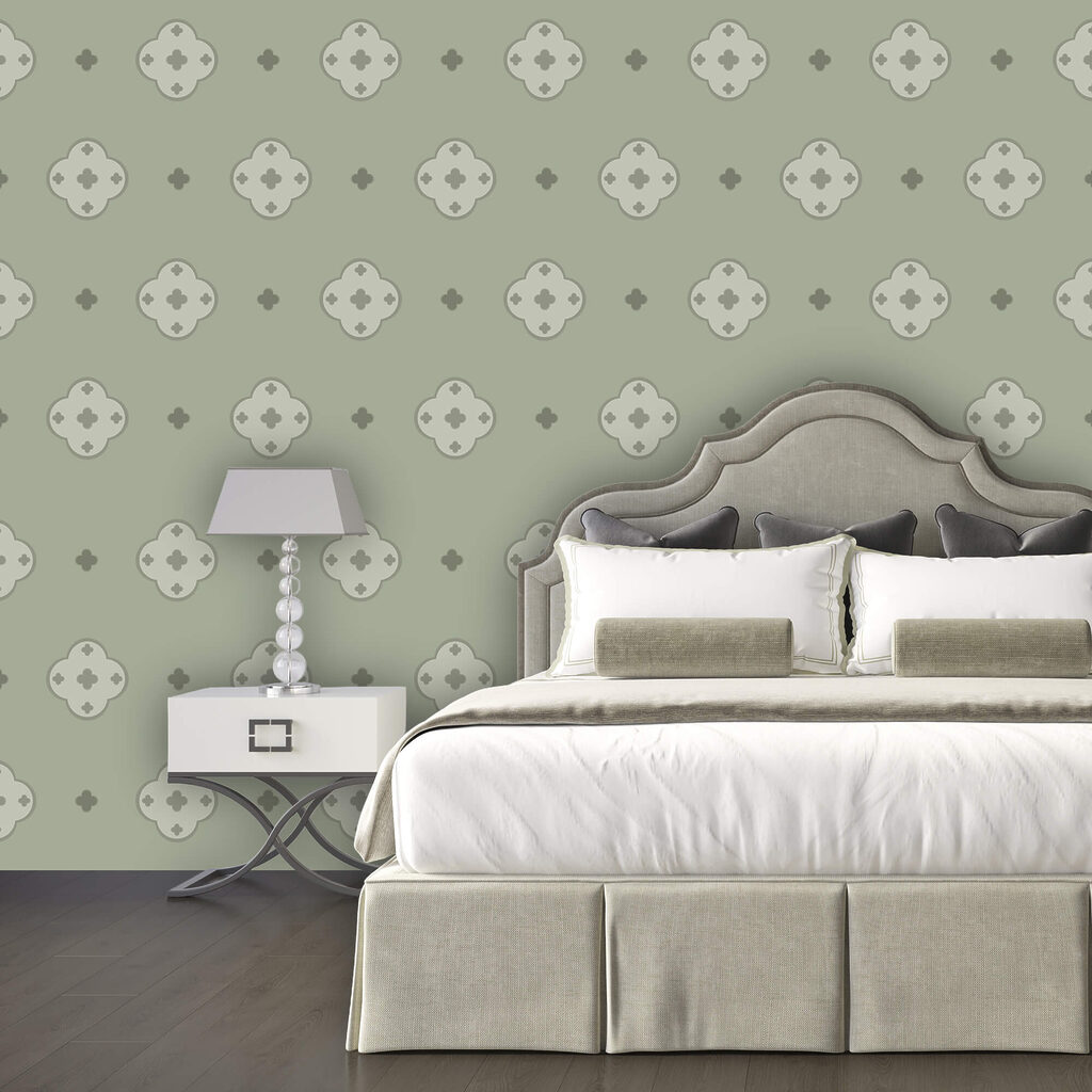 Vzor krížov na zelenom pozadí