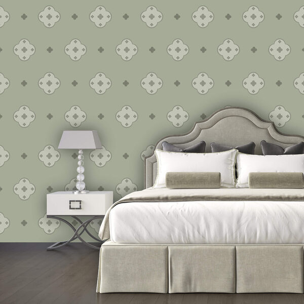 Vzor krížov na zelenom pozadí