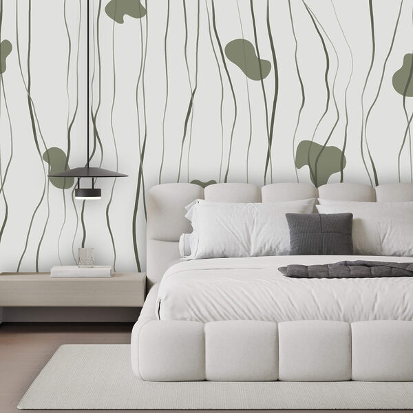 Vzor zo zelených a sivých čiar