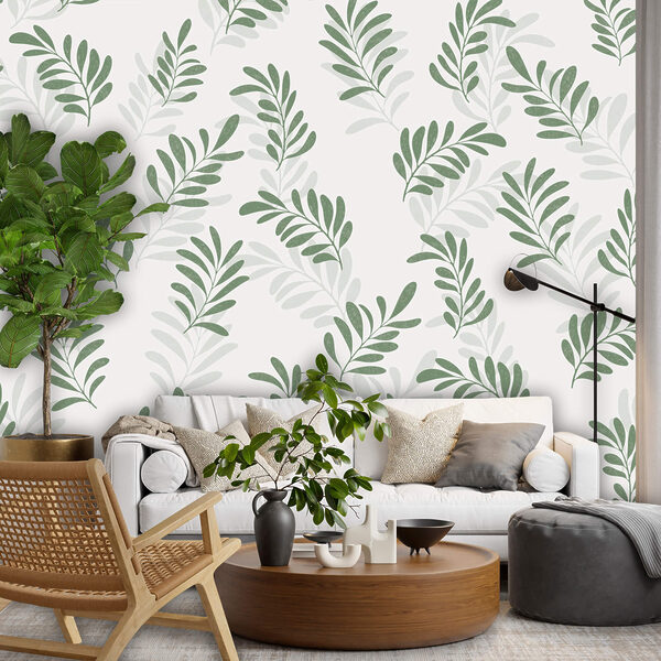 Vzor listov na bielom pozadí