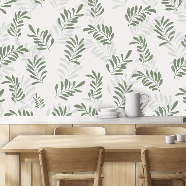 Vzor listov na bielom pozadí