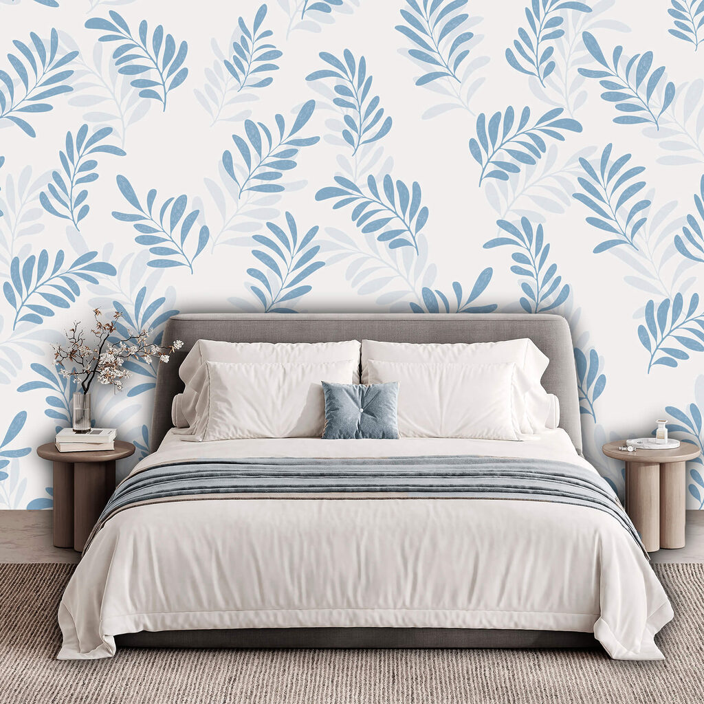 Vzor modrých listov