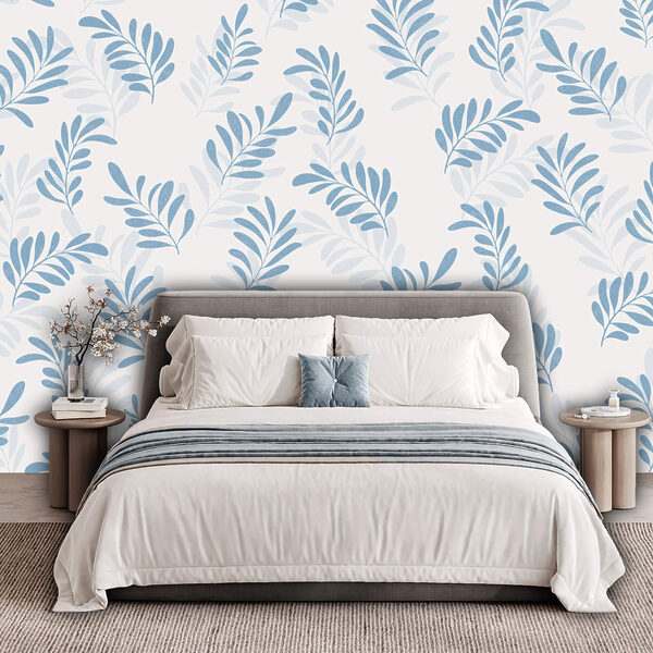 Vzor modrých listov