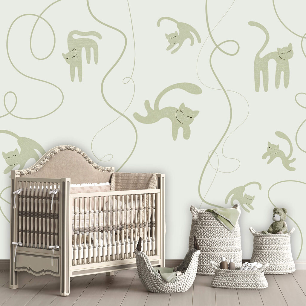 Motív mačiek a vínnej révy