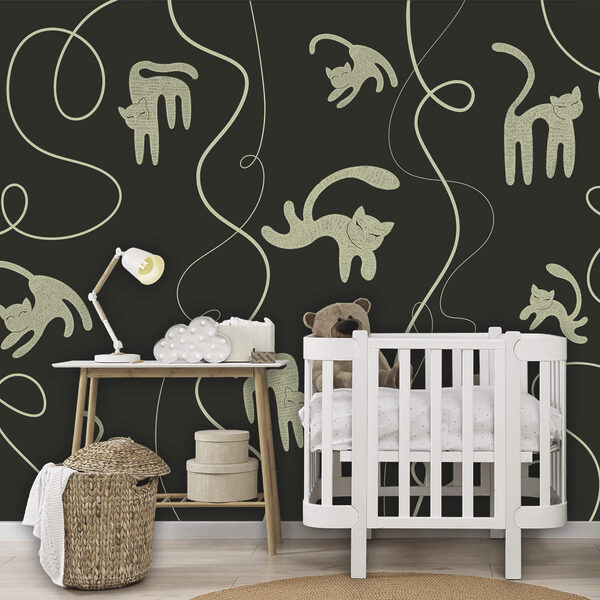 Motív mačiek a vínnej révy