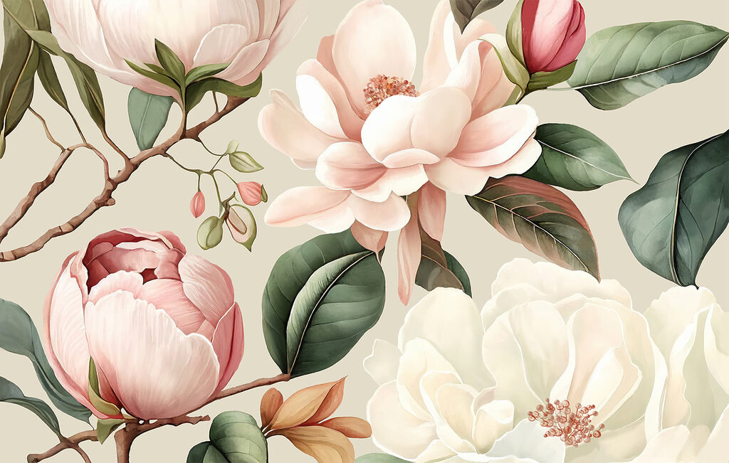 Elegant flowers in soft pastel colors Elegant flowers in soft pastel colors