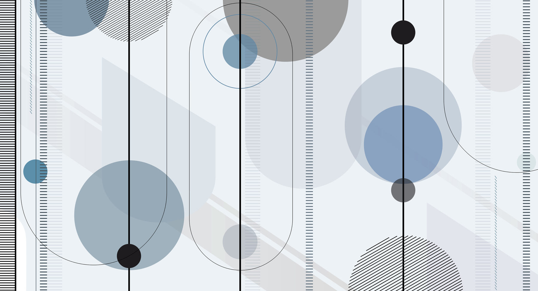 A grey and black circles and lines