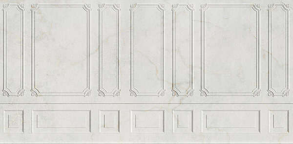 White wall with rectangular designs