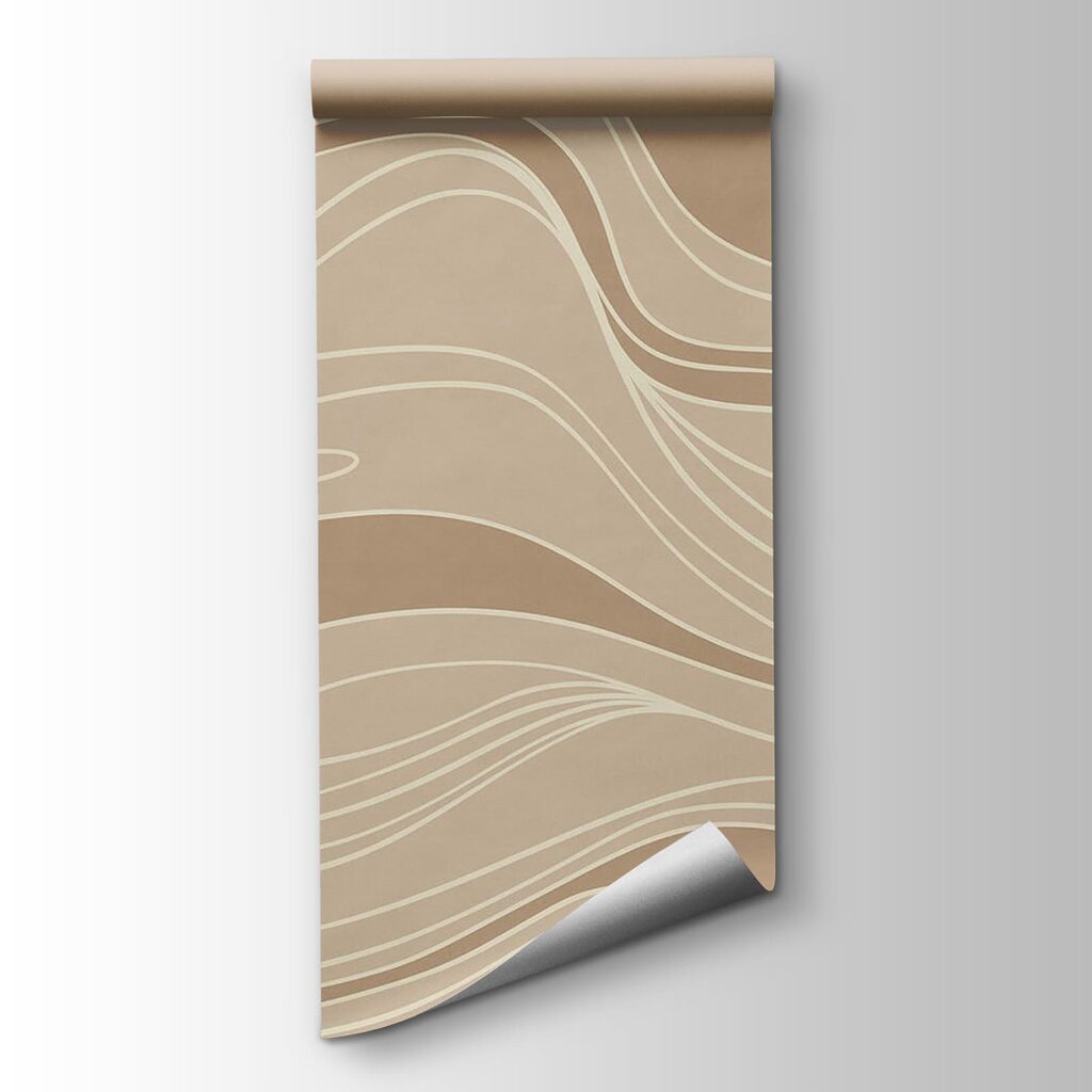 Brown and white wavy lines Brown and white wavy lines