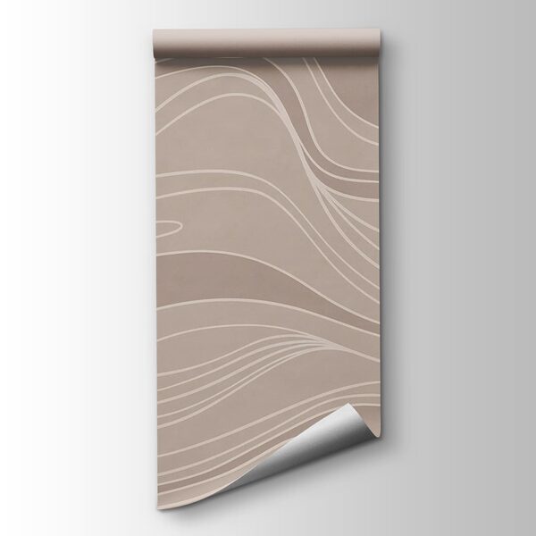 Brown and white wavy lines