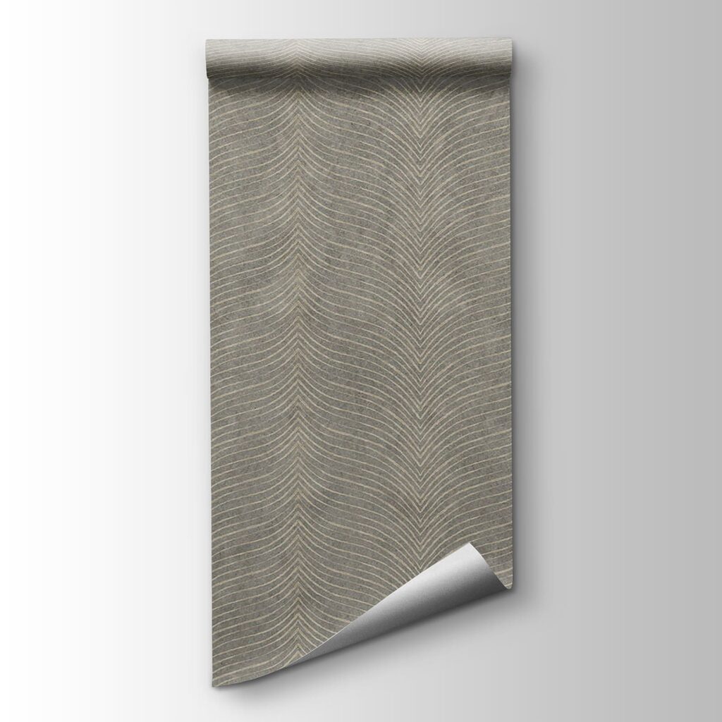 Grey fabric with white lines