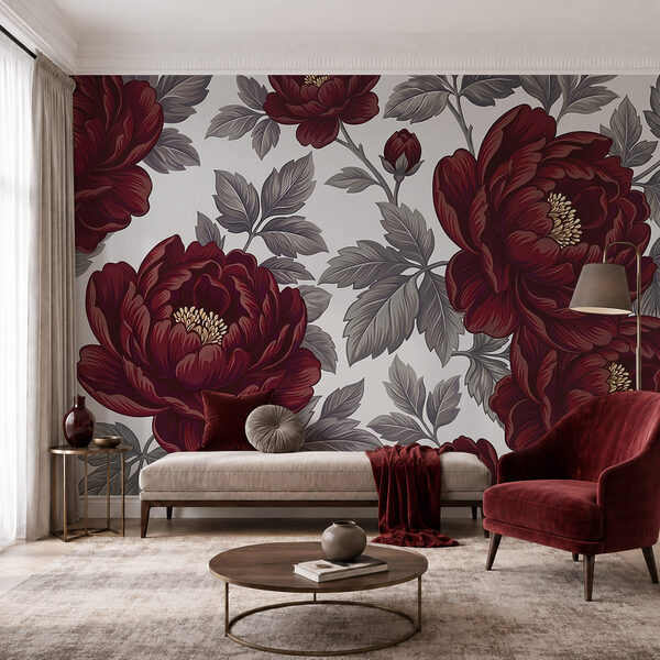 - Elegantný kvetinový vzor v sýtych farbách - Elegantný kvetinový vzor v sýtych farbách