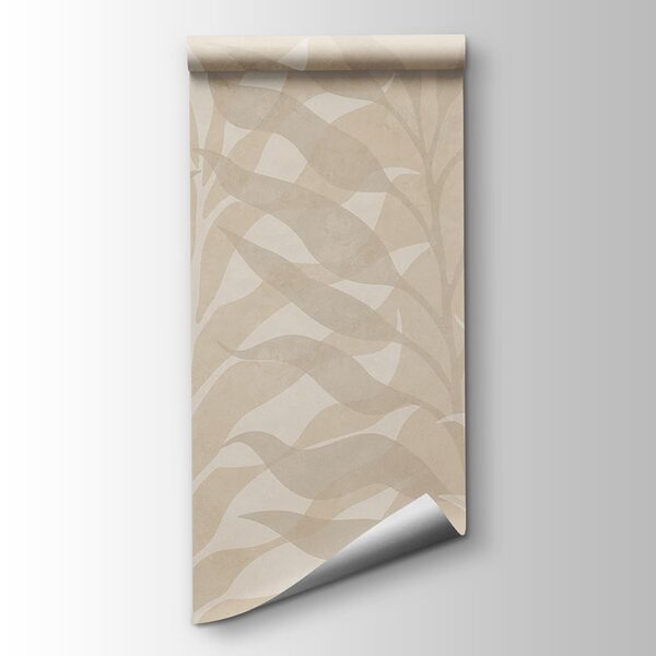 White and tan leaf pattern