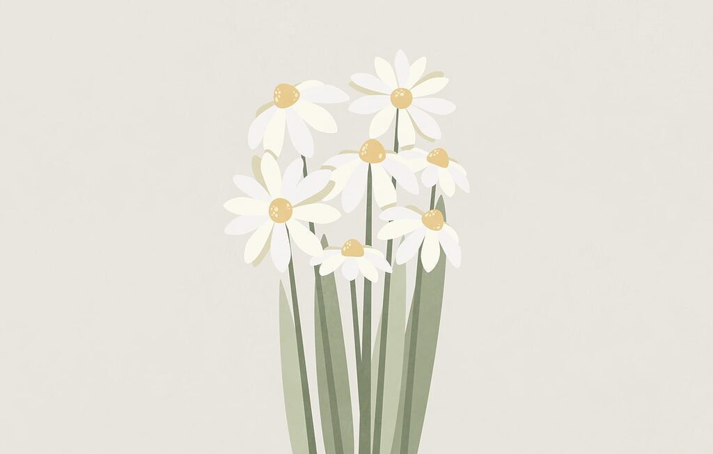 Group of white flowers Group of white flowers