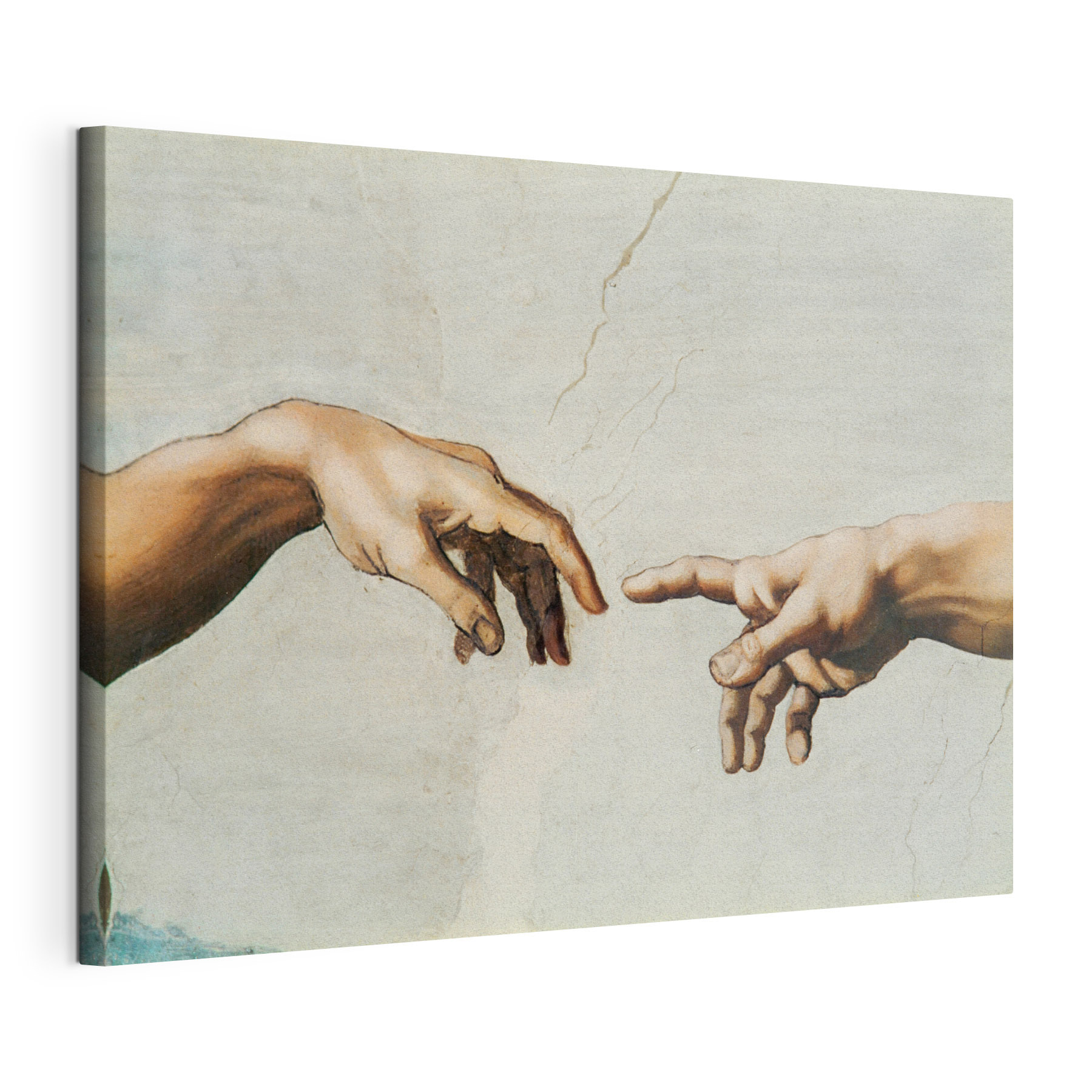A painting of hands touching each other A painting of hands touching each other