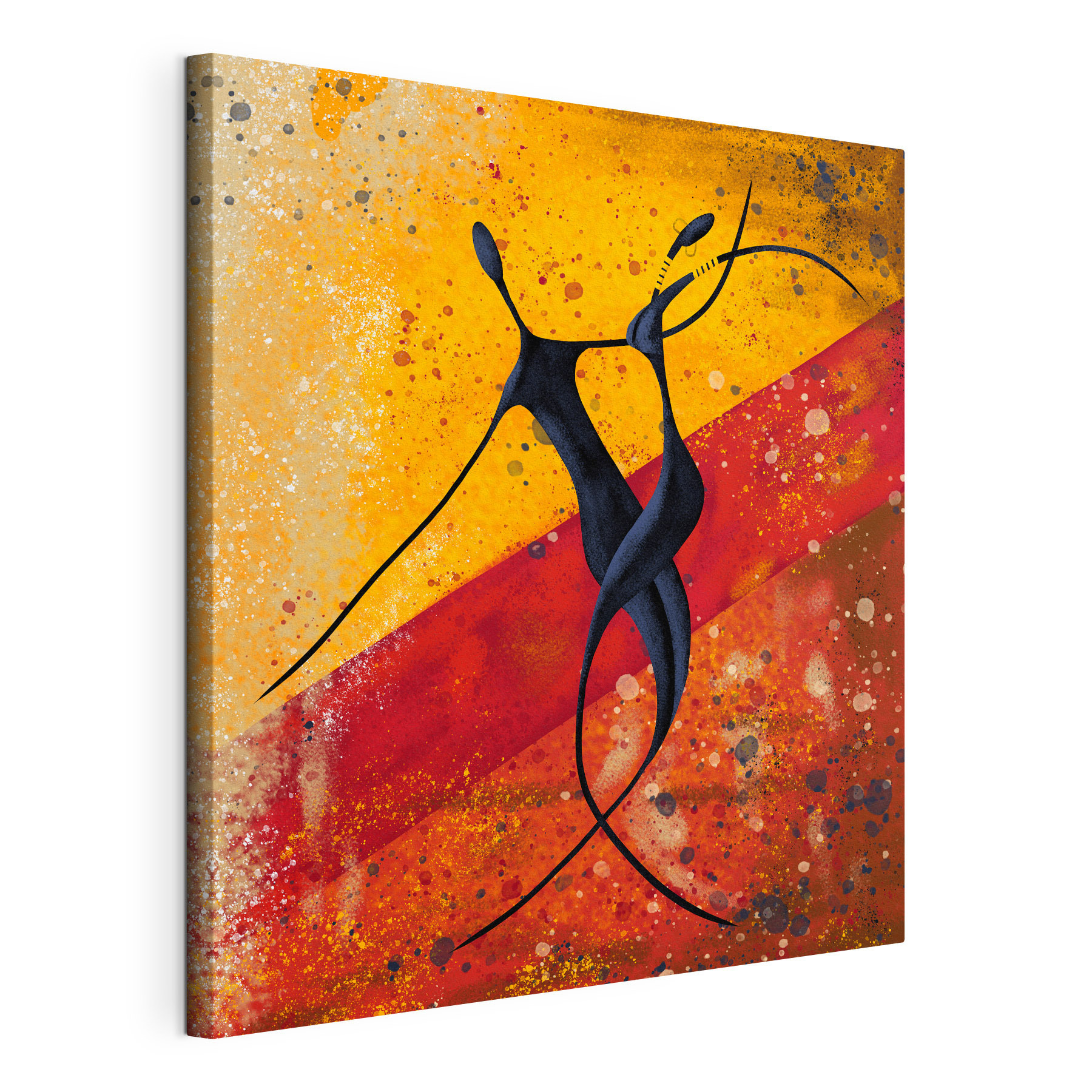 A painting of a couple of people dancing A painting of a couple of people dancing