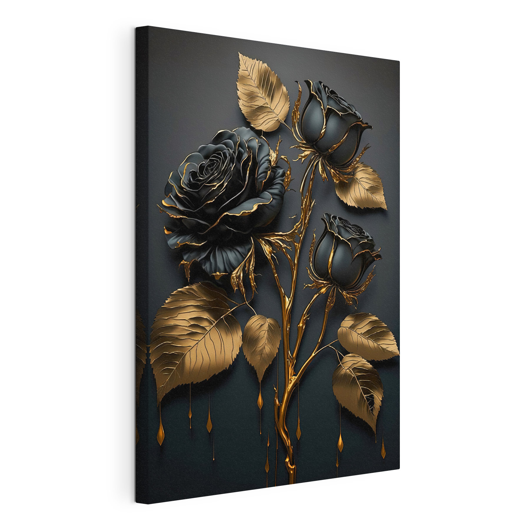 Elegant Midnight Roses in Bloom