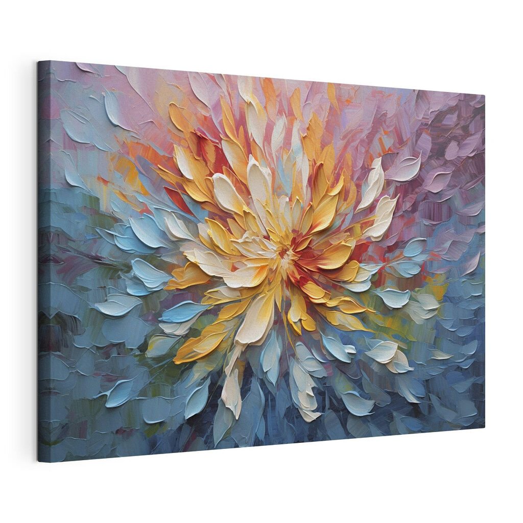 A painting of a flower