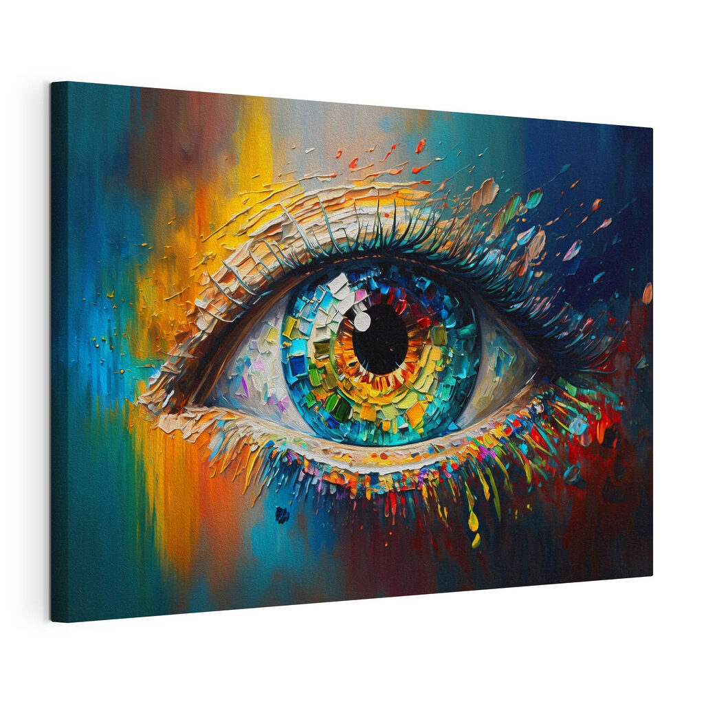 A colorful eye with many colors A colorful eye with many colors